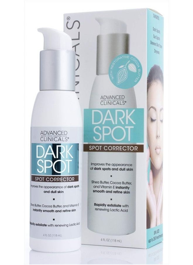 Advanced Clinicals - Dark Spot Corrector Facial Cream W/Shea Butter & Hyaluronic Acid Skin Care Face Lotion. Anti Aging Moisturizer Targets Dark Spots, Wrinkles, Age Spots & Uneven Skin Tone, 4 Fl Oz - Image 1