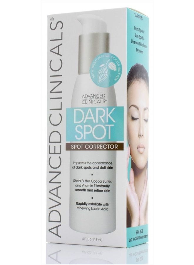Advanced Clinicals - Dark Spot Corrector Facial Cream W/Shea Butter & Hyaluronic Acid Skin Care Face Lotion. Anti Aging Moisturizer Targets Dark Spots, Wrinkles, Age Spots & Uneven Skin Tone, 4 Fl Oz - Image 1