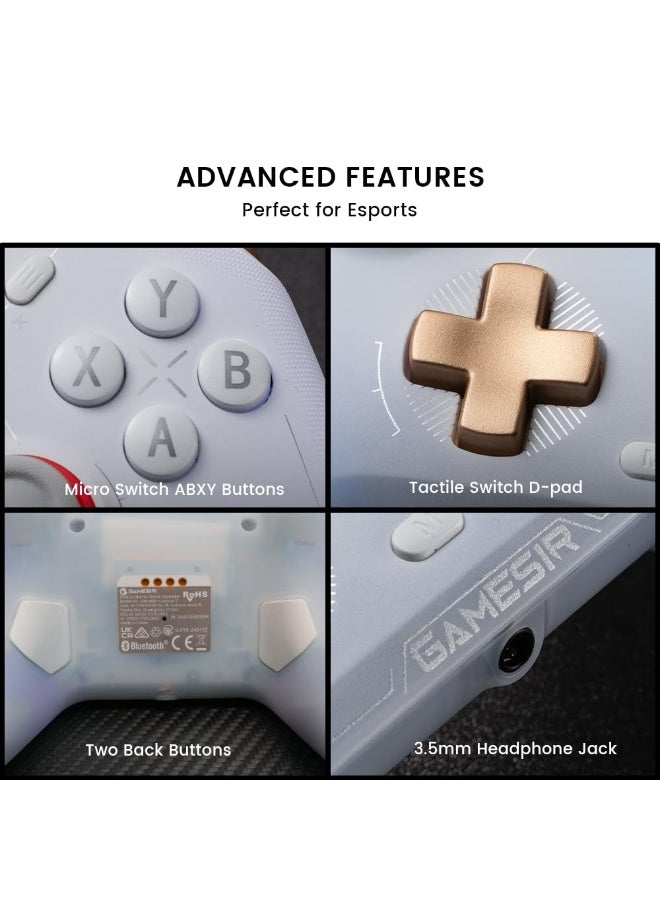 Professional Gamepad Cyclone 2 Game Controller for PC Steam Switch Android iOS with RGB Lamp Wireless Audio Hall Linear Trigger and Micro Trigger Switch Six-Axis Gyroscope