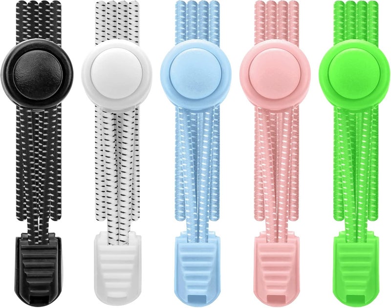 AIXMEET 1 Pair / 5 pairs No Tie Shoe Laces for adults, Elastic Shoe laces,shoelaces tieless, no tie shoelace for kids - Image 1
