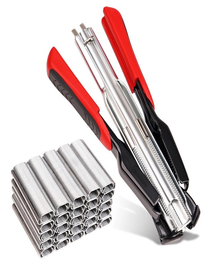 PKNYBZH Hog Ring Plier Fence Stapler with 2500 Pieces Stainless Steel Hog Rings for Various Breeding Cages, Fences, Car Cushions - Image 1