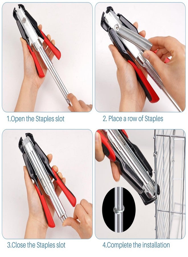 PKNYBZH Hog Ring Plier Fence Stapler with 2500 Pieces Stainless Steel Hog Rings for Various Breeding Cages, Fences, Car Cushions - Image 5