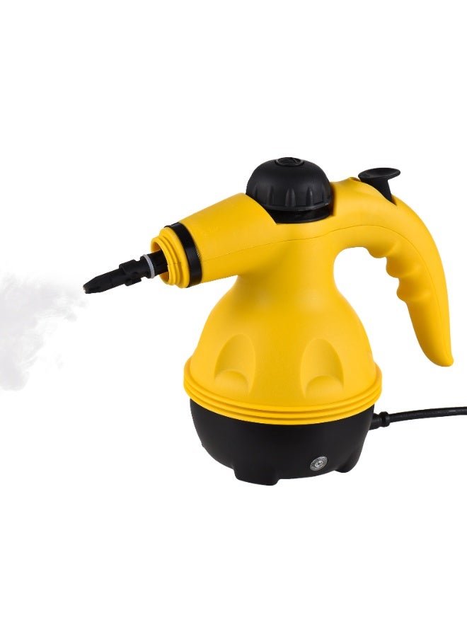 Handheld Steam Cleaner for home, Steamer for Cleaning, Multipurpose Portable Steam Cleaners Use with Safety Lock and 10 Accessory Kit to Remove Grime, Grease, More, Save Time and Effort Yellow - Image 1