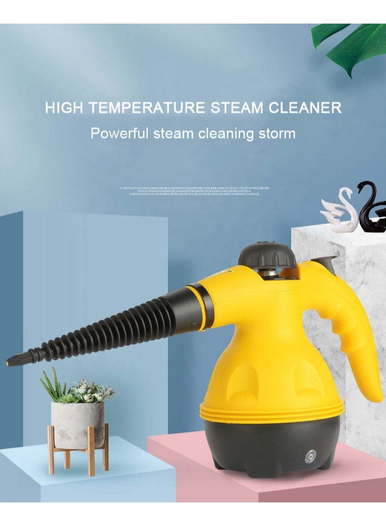 Handheld Steam Cleaner for home, Steamer for Cleaning, Multipurpose Portable Steam Cleaners Use with Safety Lock and 10 Accessory Kit to Remove Grime, Grease, More, Save Time and Effort Yellow - Image 2