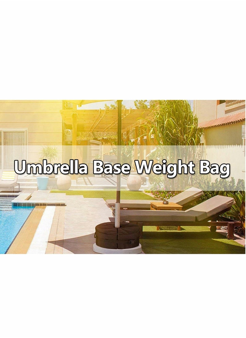 Generic Patio Umbrella Base Weight Bag 18" Round Sand Stand Detachable Weatherproof Parasol Umbrella Weights Sand Bags, Heavy Duty, for Outdoor Patio Umbrella Flagpoles Stand Easy to Carry  Install  - Image 5