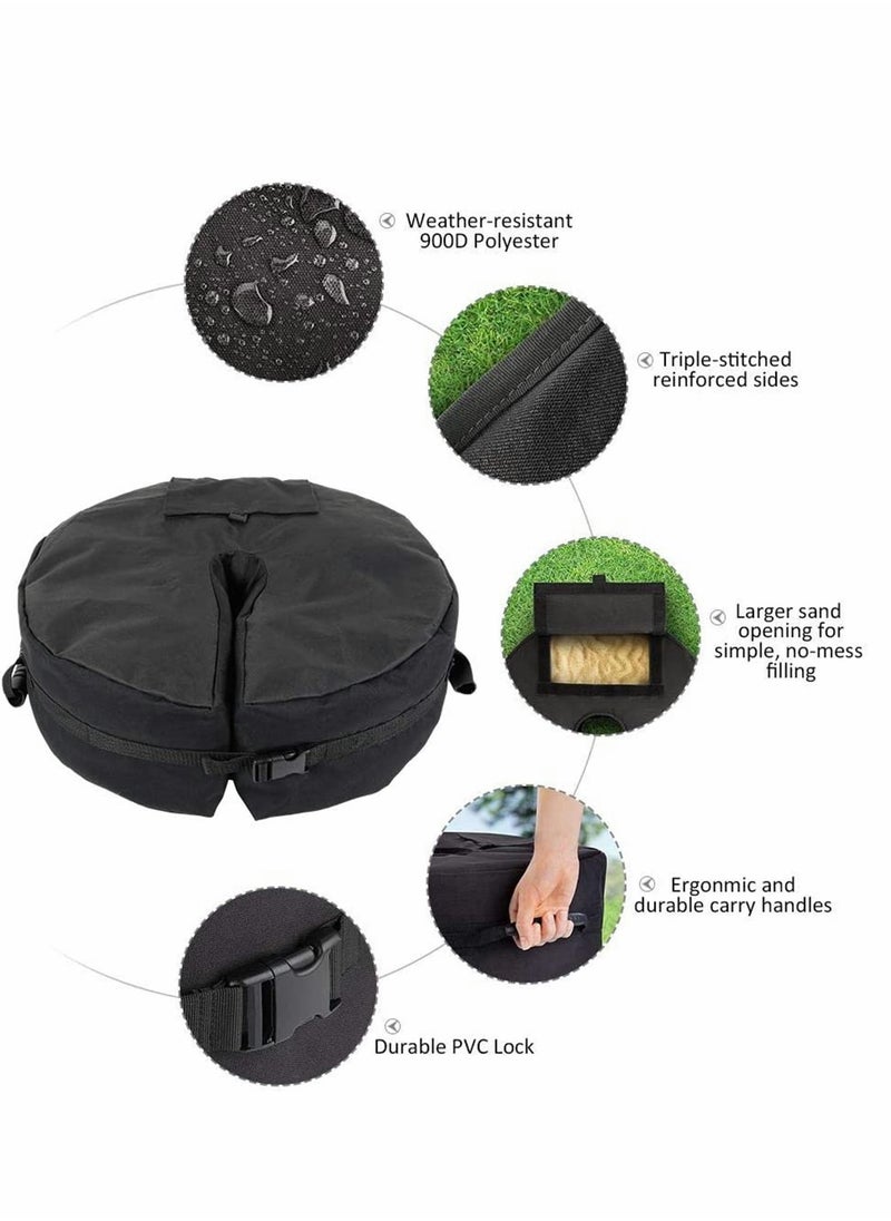 Generic Patio Umbrella Base Weight Bag 18" Round Sand Stand Detachable Weatherproof Parasol Umbrella Weights Sand Bags, Heavy Duty, for Outdoor Patio Umbrella Flagpoles Stand Easy to Carry  Install  - Image 4