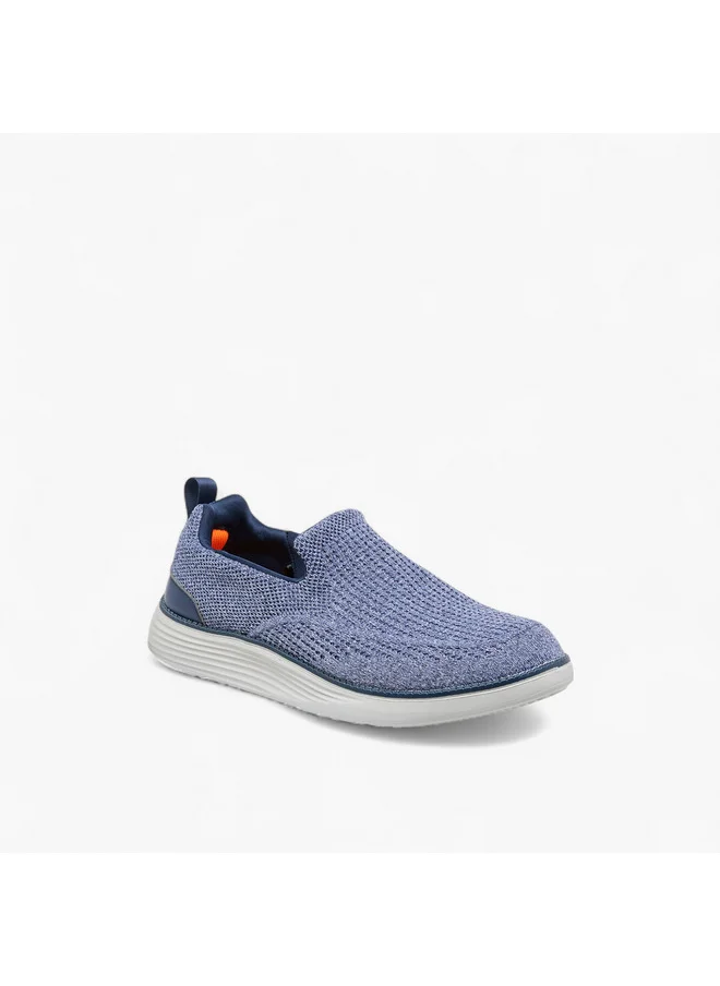 Le Confort Men Textured Slip-on Loafers with Pull Tab