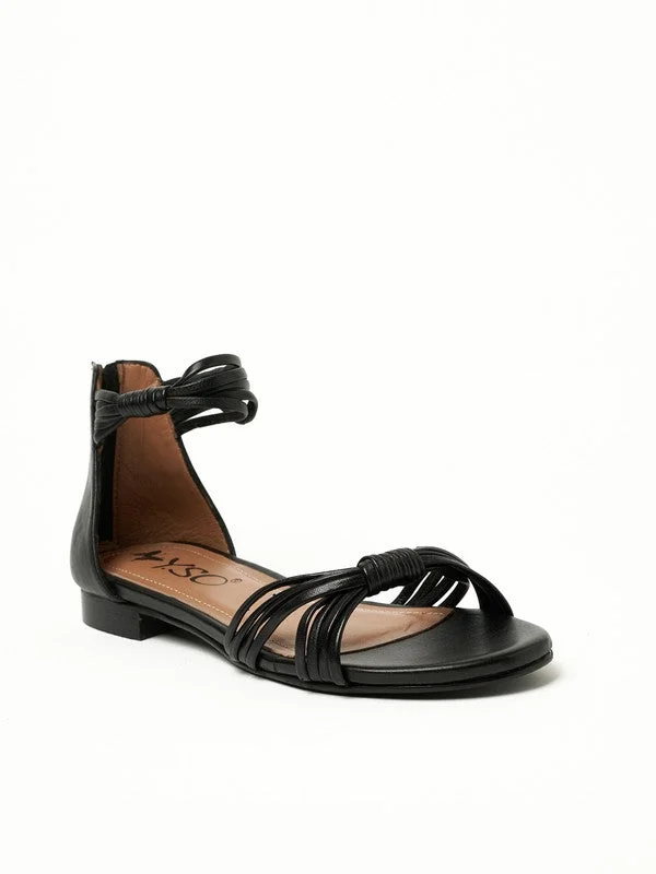 ييزو صنادل نسائية مسطحة بكعب مفتوح من الخلف - مريحة وسهلة الارتداء مع دعم حزام الظهر