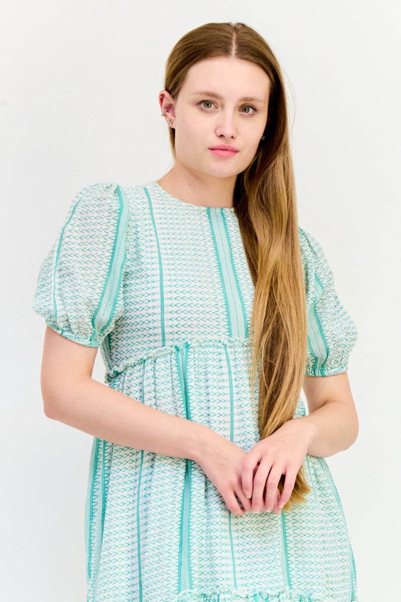 ONLY فستان ميدي كاجوال بطبعة شاملة للنساء، متعدد الألوان - Image 3