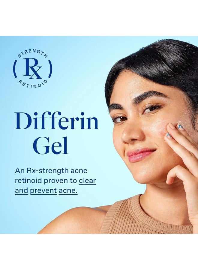 differin مجموعة العناية بالبشرة مع علاجات حب الشباب للوجه، نظام 3 خطوات مع غسول وجه مرطب خالي من الزيت يوميًا، جل ديفيرين أدابالين الريتينويد، ومرطب للوجه مع SPF، مجموعة حب الشباب للبشرة المعرضة لحب الشباب - Image 4