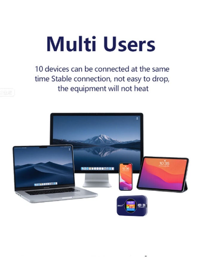 DN 4G/5G Router LTE Wi-Fi Hotspot Device Pocket-sized Portable/Mobile Travel-Friendly/Plug-and-Play (Purple) - Image 3