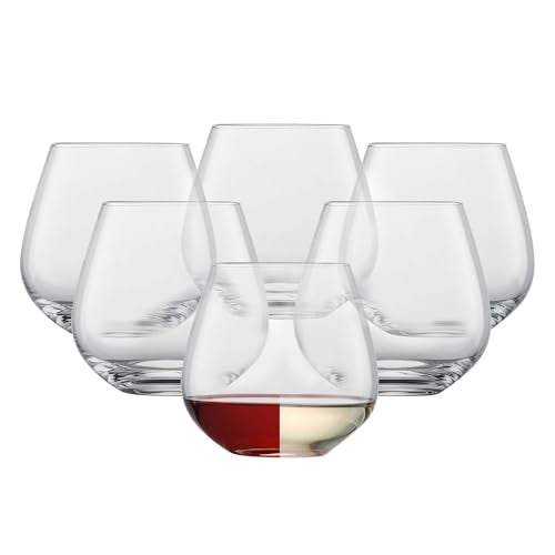 SCHOTT ZWIESEL كأس روكس من شوت زويزل فورتé (طقم من 6)، كوب بدون ساق لمختلف أنواع النبيذ، كؤوس كريستال تريتان آمنة في غسالة الصحون، مصنوعة في ألمانيا (20 أونصة) - Image 1