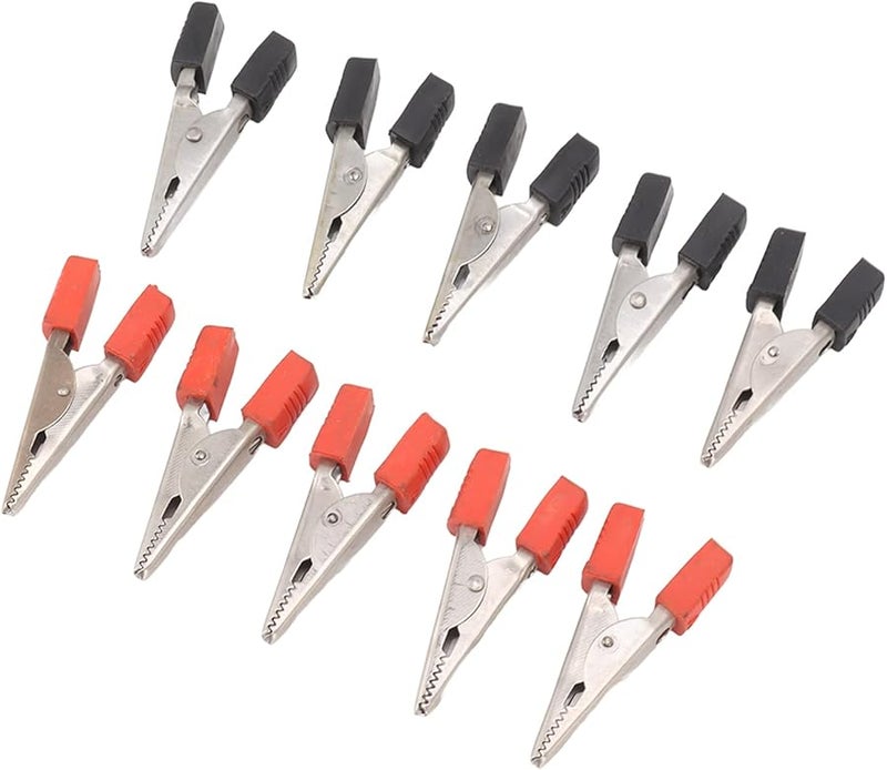 Stainless Steel Alligator Clips 20 Pack Red Black Electrical Test Clamps for Welding - Image 5