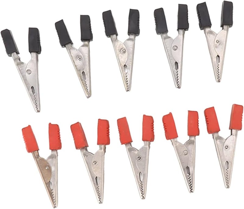 Stainless Steel Alligator Clips 20 Pack Red Black Electrical Test Clamps for Welding - Image 4