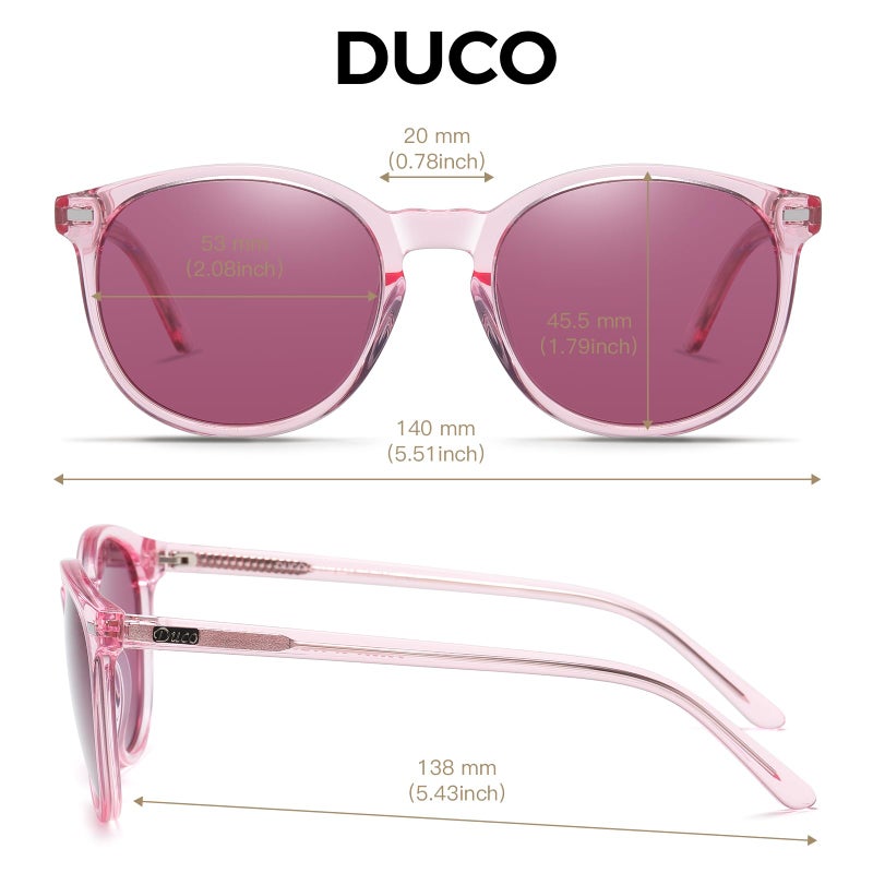 DUCO Polarized Sunglasses for Women Retro Round Women's Sunglasses Classic Vintage UV400 Shades DC1230 - Image 3