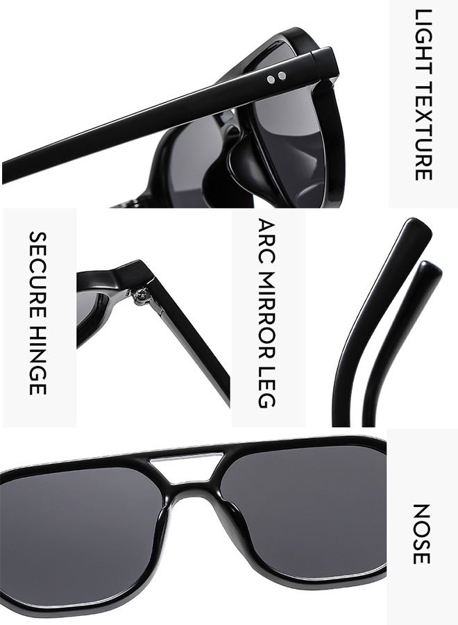 AZorb Retro Aviator Sunglasses Men Women Tinted Pilot Sun Glassess for Mens Ladies Fasion Glasses Vintage 70s Men's Sunglass Eyewear UV Protection Shades Blue - Image 3