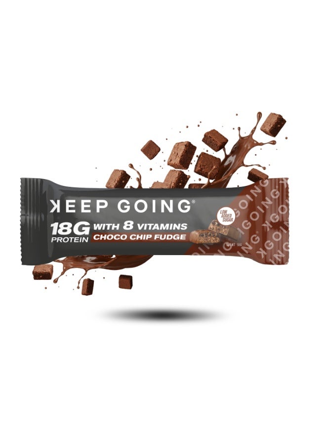 KEEP GOING® Protein & Vitamin Bar Choco Chip Fudge - Image 1