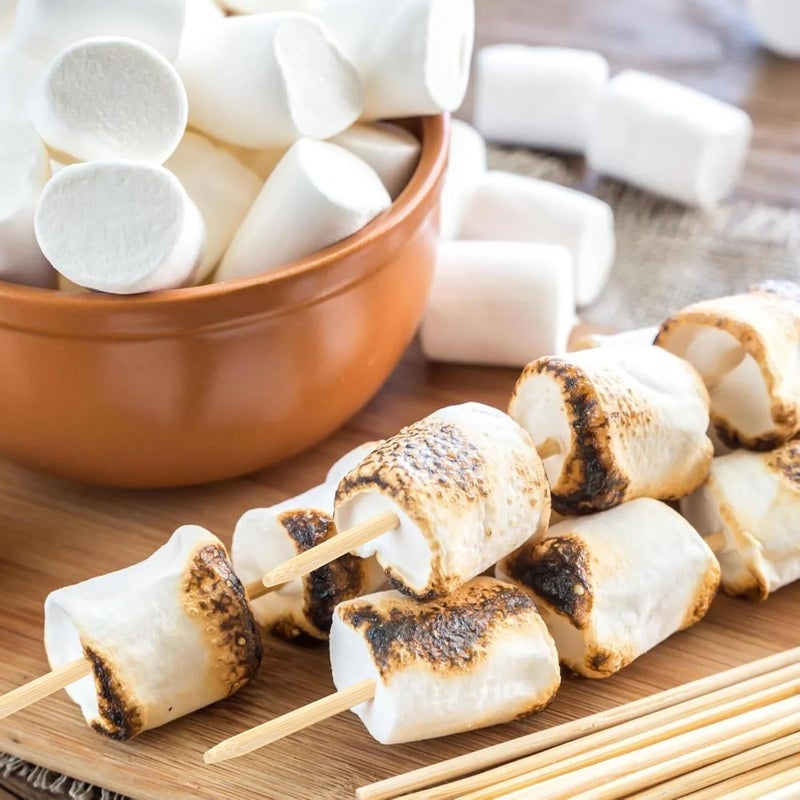 BBQStyle Natural Bamboo Smores Sticks 17.5", 40 PCS Marshmallow Roasting Skewers, Extra Long 5MM Thick Heavy Duty Wooden S'more Sticks for Grilling, Camping Fire, Caramel Candy Apple, Hot Dog - Image 2
