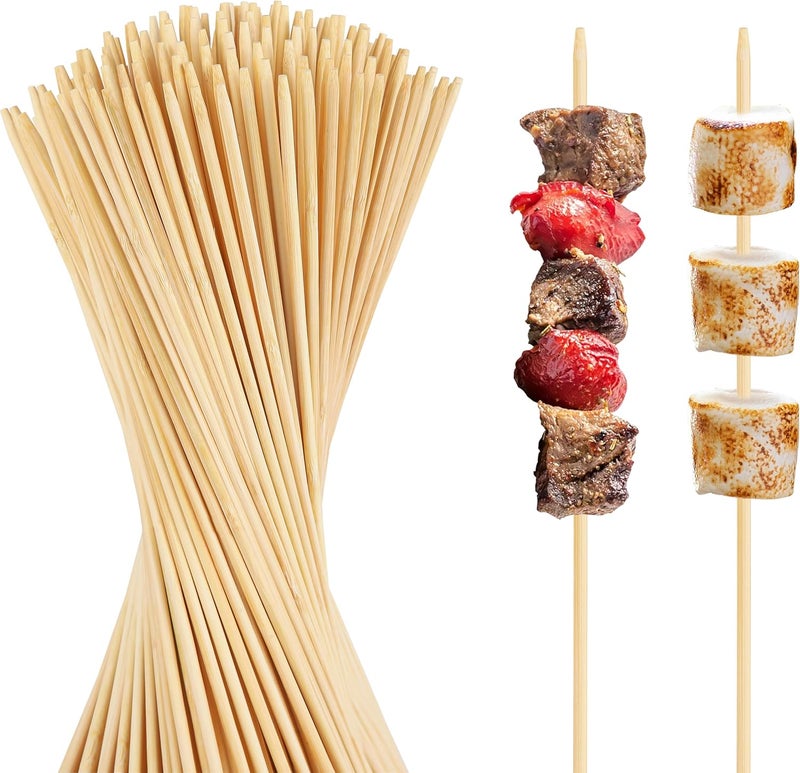 BBQStyle Natural Bamboo Smores Sticks 17.5", 40 PCS Marshmallow Roasting Skewers, Extra Long 5MM Thick Heavy Duty Wooden S'more Sticks for Grilling, Camping Fire, Caramel Candy Apple, Hot Dog - Image 1