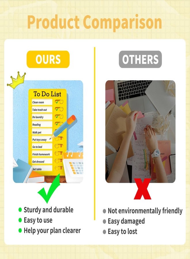 Tsytyst 4 Pieces Chore Chart for Kids Multiple Kids - Sliding Routine Chart: Reusable to Do List, RV Checklist, Planning Board, Visual Schedule, and Reminder (bluepinkgreenyellow) - Image 2