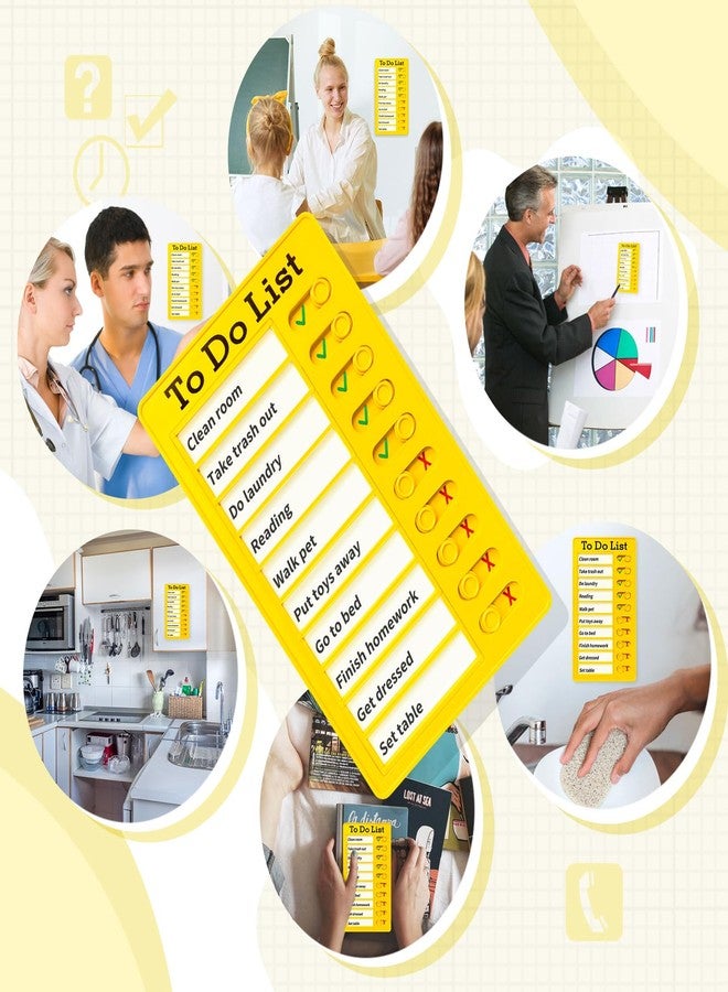Tsytyst 4 Pieces Chore Chart for Kids Multiple Kids - Sliding Routine Chart: Reusable to Do List, RV Checklist, Planning Board, Visual Schedule, and Reminder (bluepinkgreenyellow) - Image 3