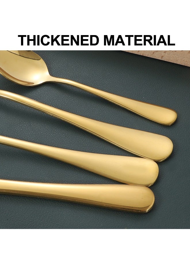 XIANGYU - Luxury Gold 24pcs Stainless Steel Cutlery Set Knife Fork Spoon Flatware Set With Gift Box - Image 1
