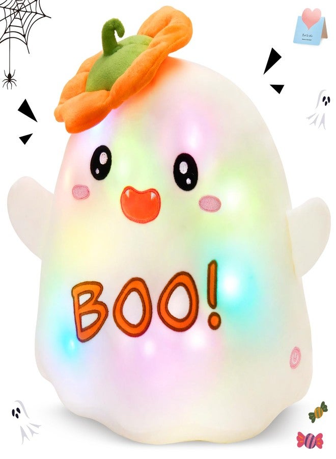 Glow Guards Light up Boo Plush Toy, Cute Halloween Ghost Pillow Stuffed Animal, Soft Spooky Ghost Doll, Party Favors, 12 inches - Image 1