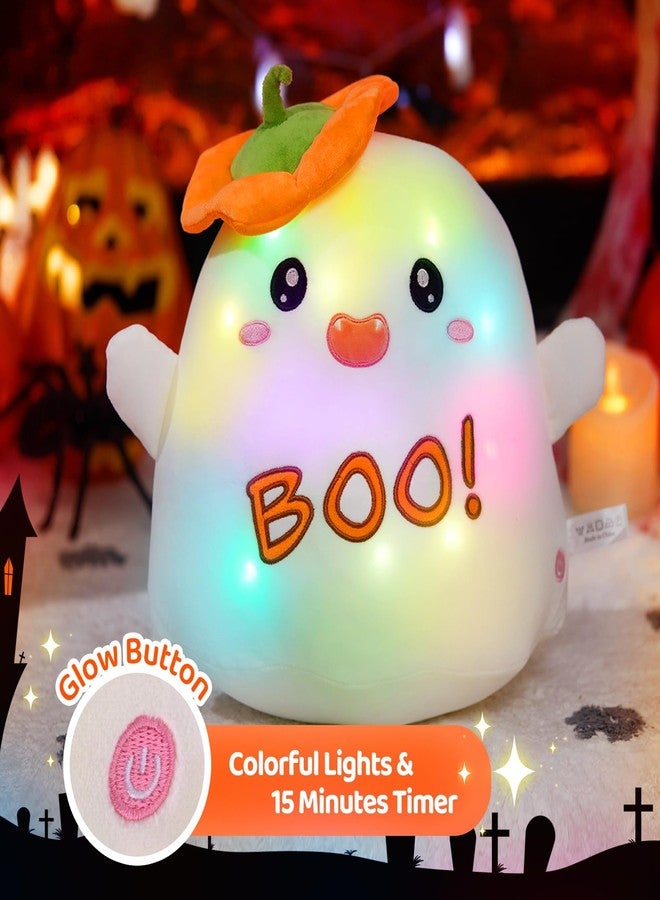 Glow Guards Light up Boo Plush Toy, Cute Halloween Ghost Pillow Stuffed Animal, Soft Spooky Ghost Doll, Party Favors, 12 inches - Image 4