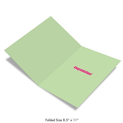 NobleWorks - Jumbo Congratulations Greeting Card (8.5 x 11 Inch) - Group Congrats Notecard from All of Us, Groups - Big Congrats From Us J3893CGG - Image 2