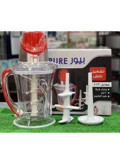 ماركة غير محددة كبه و قطاعه لحوم وخضروات مع قشاره ثوم 2 لتر 800 وات قطاعة خضروات واللحوم متعدد الألوان  - Image 1
