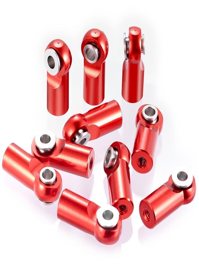 MOHERO 10Pcs M2 Tie Rod End Ball Joint Link Ball Head Holder for RC Car Truck Upgrade Part (Red) - Image 5