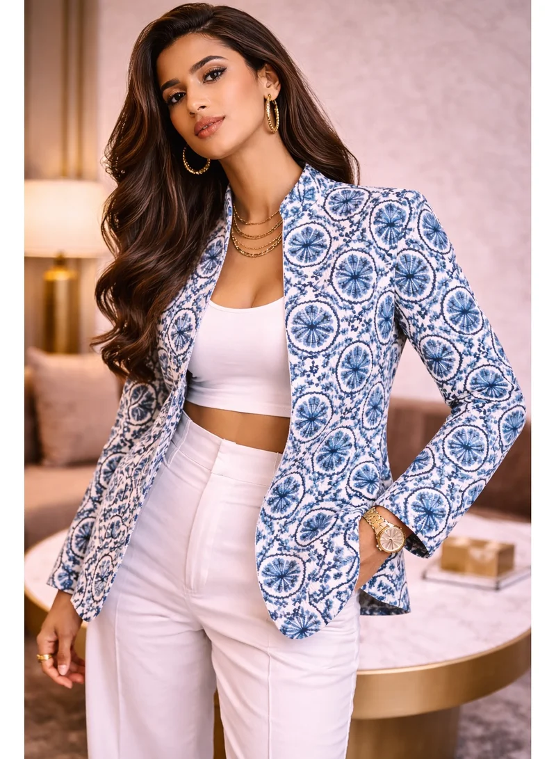 تحفة لوكس توڤا لوكس سترة آردن – قطن مطبوع يدوياً (متوسط 69 × 48 سم) | سترة حرفية للجنسين