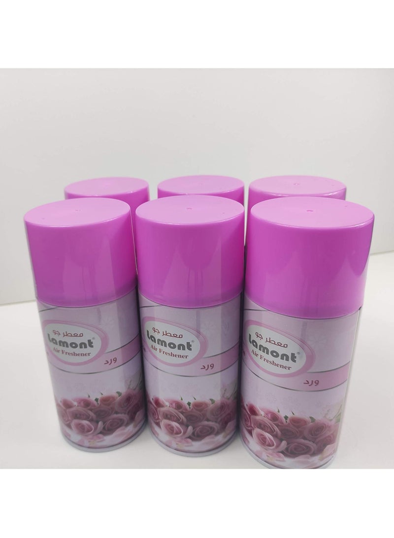 لامونت معطر بخاخ لامونت 6 قطع (ورد, 300 مل)
