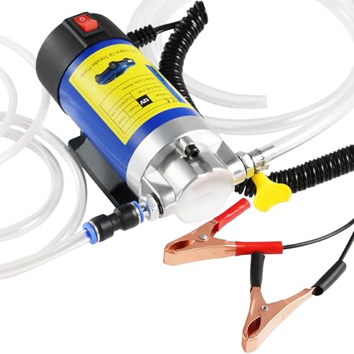 FAITIO Oil Pump 12V 100W, Oil Extractor Pump for Engine Oil Change, Electric Fluid Transfer Pump for Motor Oil, Gear Oil, Transmission Fluid Removal, Self-Priming Oil Transfer Pump for Car, Mower, Marine - Image 1