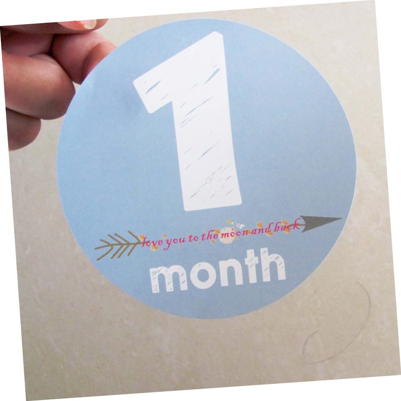 12 Pcs Baby Monthly Milestone Stickers For Newborn Photography Growth Tracking - Image 4