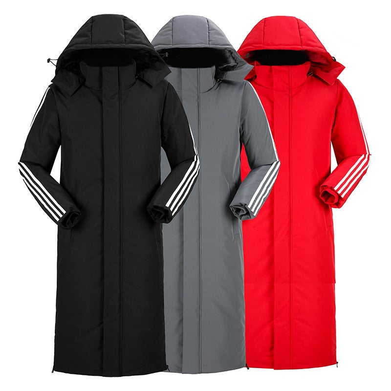 Extended Casual Warm Cotton-Padded Coat Men'S Parent-Child Winter Coat New Thickened Cotton-Padded Coat Korean Style Trendy Cotton-Padded Coat - Image 2