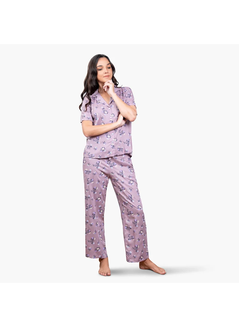 Aadaraya Floral Print Pyjama Set