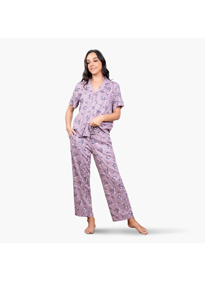 Aadaraya Floral Print Pyjama Set