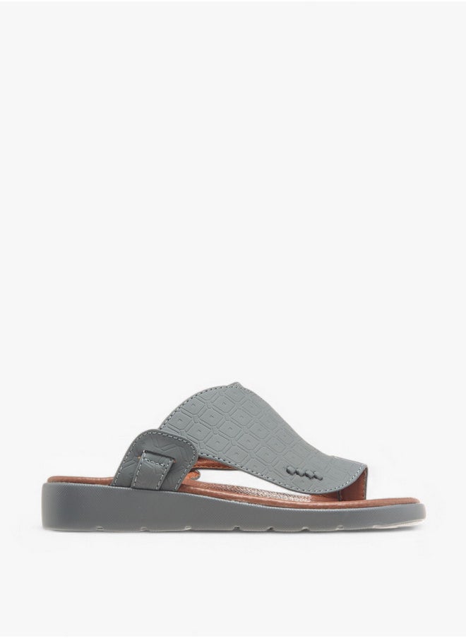 LBL by Shoexpress Textured Slip-On Arabic Sandals with Toe Loop Detail  - Image 2