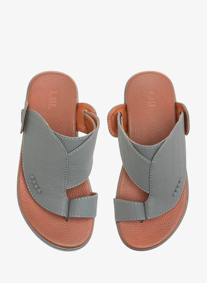 LBL by Shoexpress Textured Slip-On Arabic Sandals with Toe Loop Detail Ramadan Collection