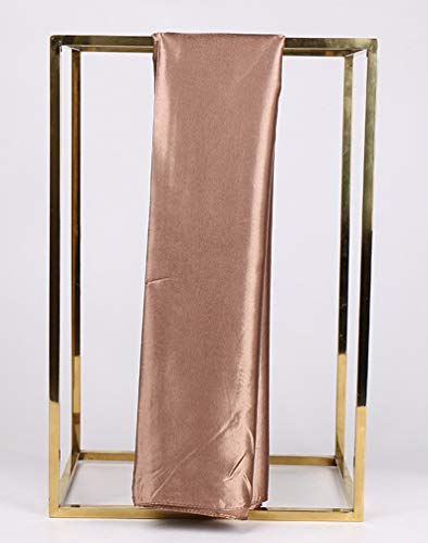 ASUITOFK 35" Womens Large Satin Square Scarf Silk Feeling Hair Wrapping Gift Headscarf Scarves Brown - Image 2