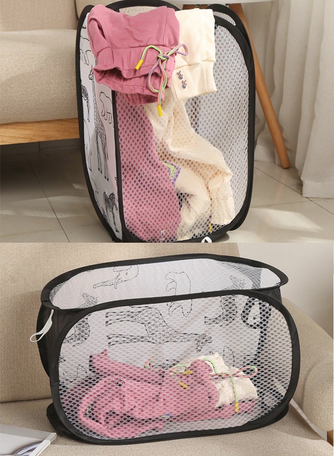 Clothes Storage Basket Mesh Laundry Basket  - Image 2