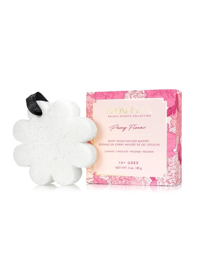 SPONGELLÉ Private Reserve Peony Flower Body Wash Infused Buffer 85 g (14+Uses) - Image 1
