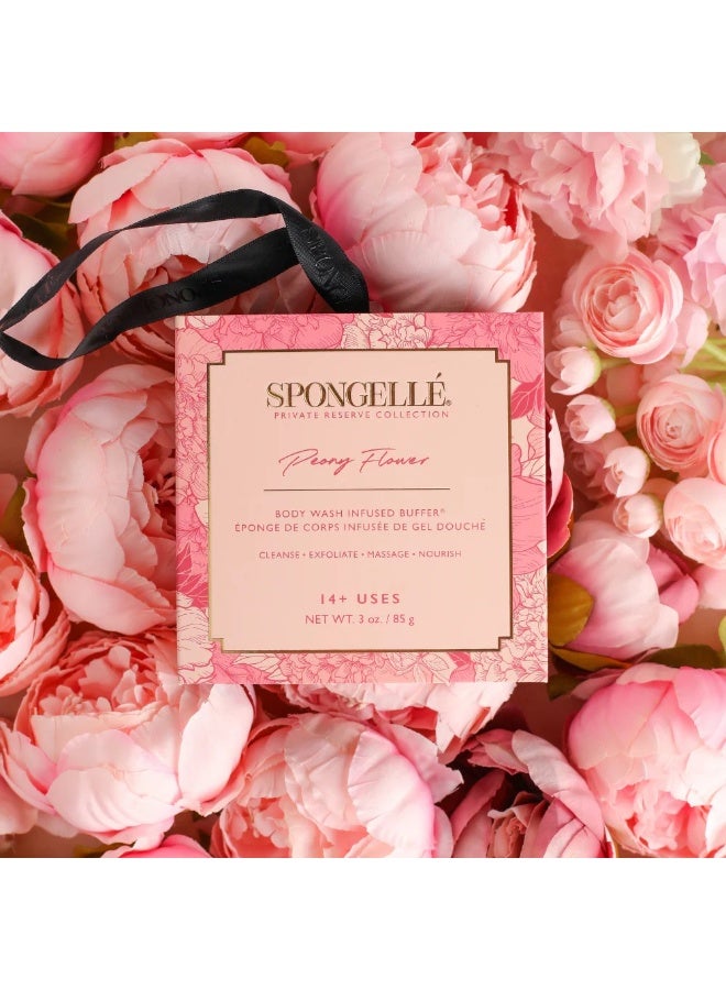 SPONGELLÉ Private Reserve Peony Flower Body Wash Infused Buffer 85 g (14+Uses) - Image 3