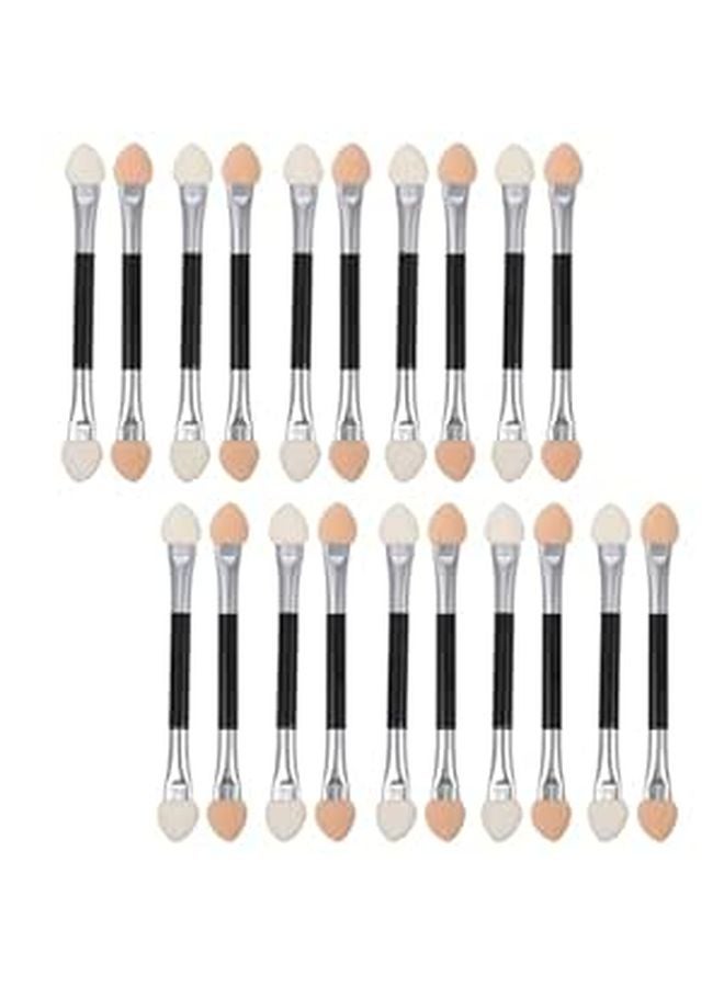 30pcs Aluminum Handle Double Ended Eyeshadow Brush Set For Professional Powder Cream Makeup - Image 1