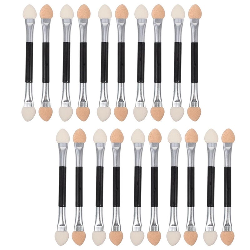 30pcs Aluminum Handle Double Ended Eyeshadow Brush Set For Professional Powder Cream Makeup - Image 2