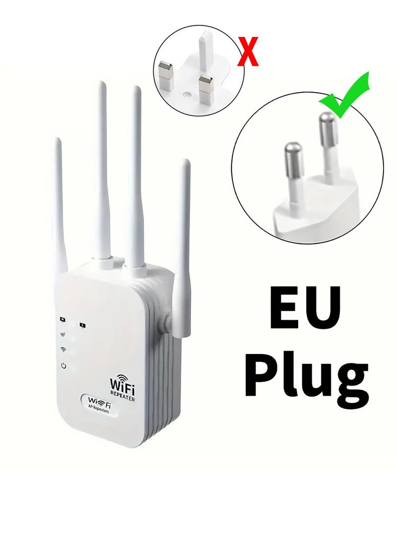 X-level EU-WiFi Repeater - 1200Mbps Dual-Band Wireless Range Extender with Ethernet Port, Supports AP/Repeater Mode, European Standard Plug,for Home Office Commercial Use,Wi-Fi Connectivity Networking Products - Image 2