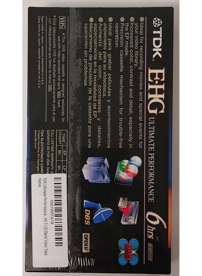 TDK Ultimate Performance E-HG Extra High Grade VHS T-120 Blank Video Tape - Image 2