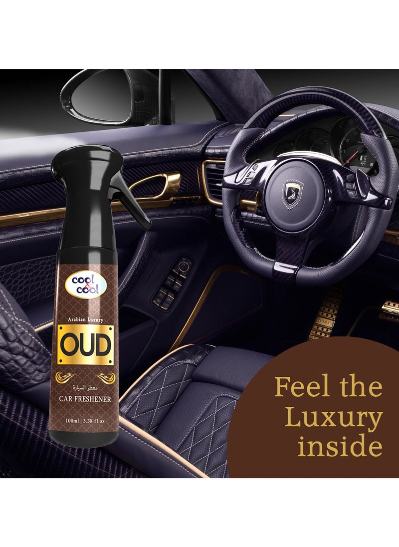 Cool & Cool - Car Freshener 100ml, Exotic Oud Fragrance, Arabic Luxury for your car, Black - Image 1