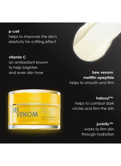 Rodial Bee Venom Eye Cream 0.2fl.oz - Extreme Performance Under Eye Cream, Bee Venom Formula to Plump and Smooth Fine Lines and Wrinkles, Vitamin C to Correct Sun Damages, P:Cell for Lifting Effect  - Image 3